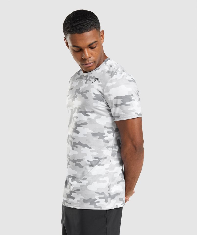 Men's Gymshark Arrival T-Shirts Camo | NZ 6IXKCA